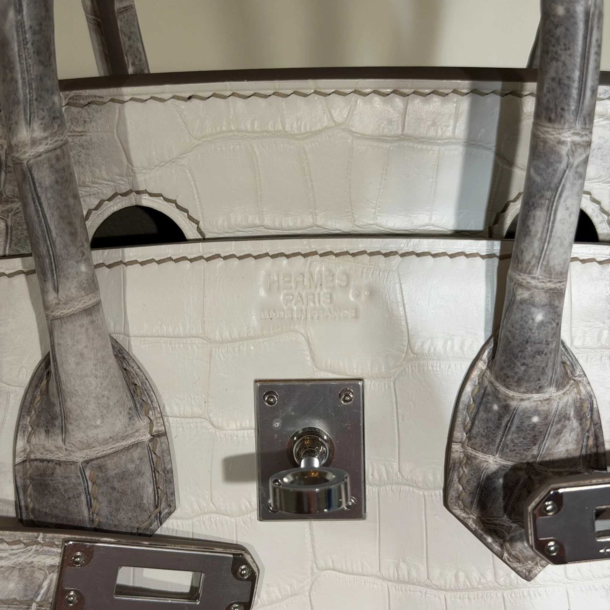 Hermes Birkin 25 Himalaya Crocodile Leather PHW миниатюра 6