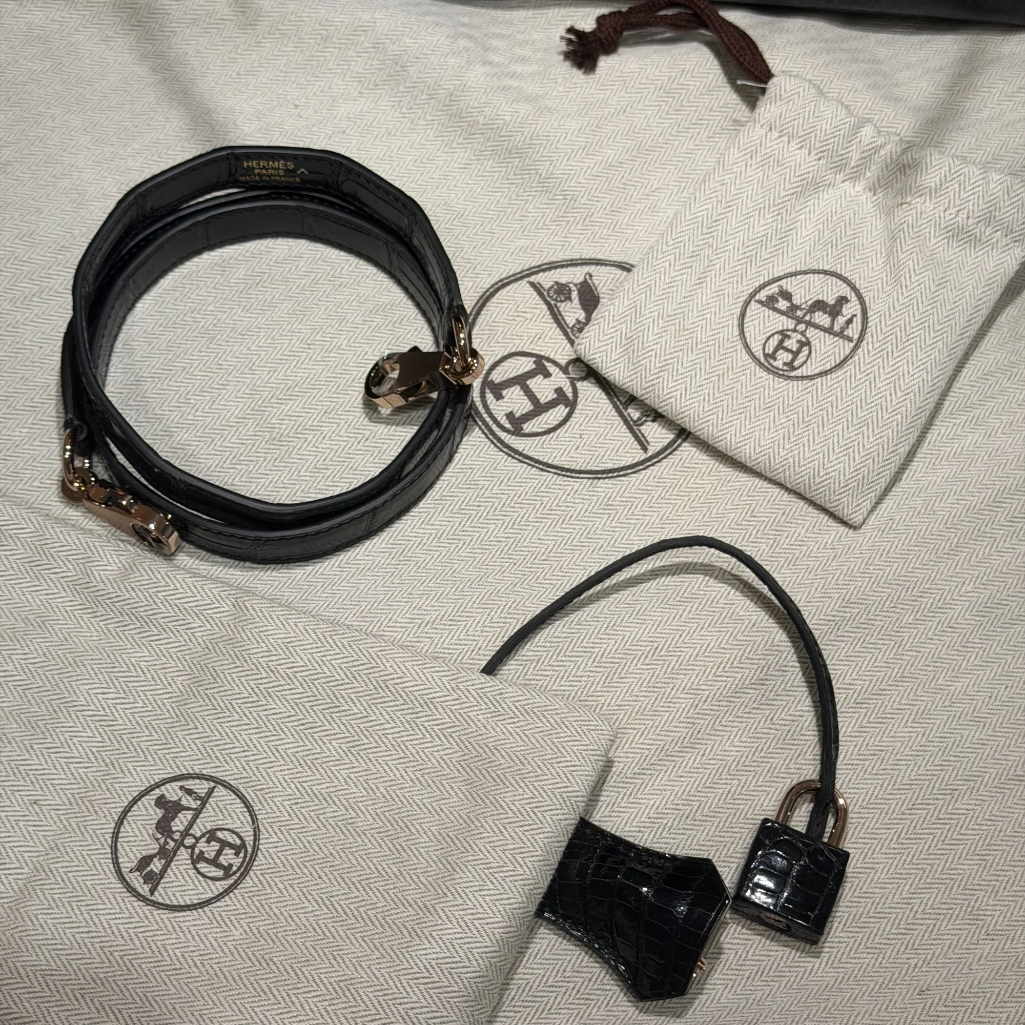 Hermes Kelly 32 Porosus Crocodile Leather GHW миниатюра 6