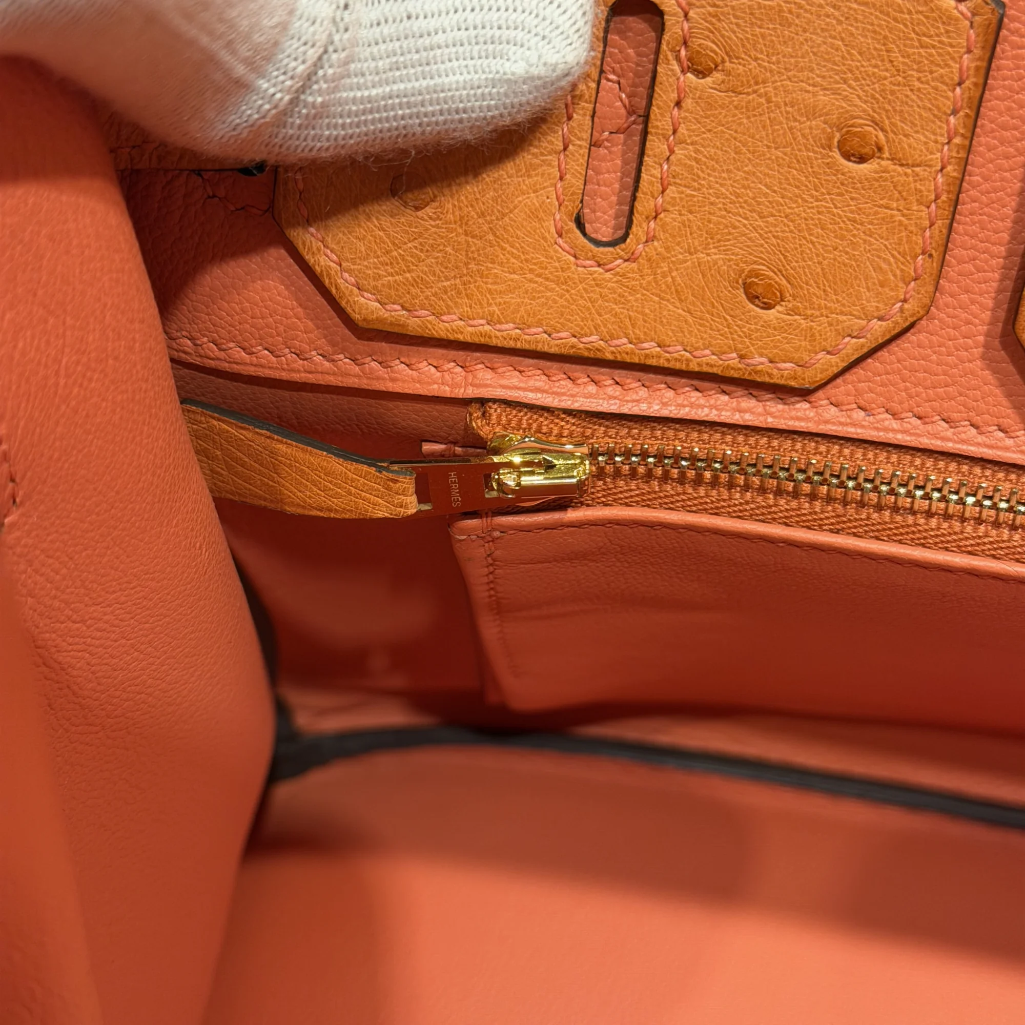 Hermes Birkin 30 Ostrich Leather GHW миниатюра 4