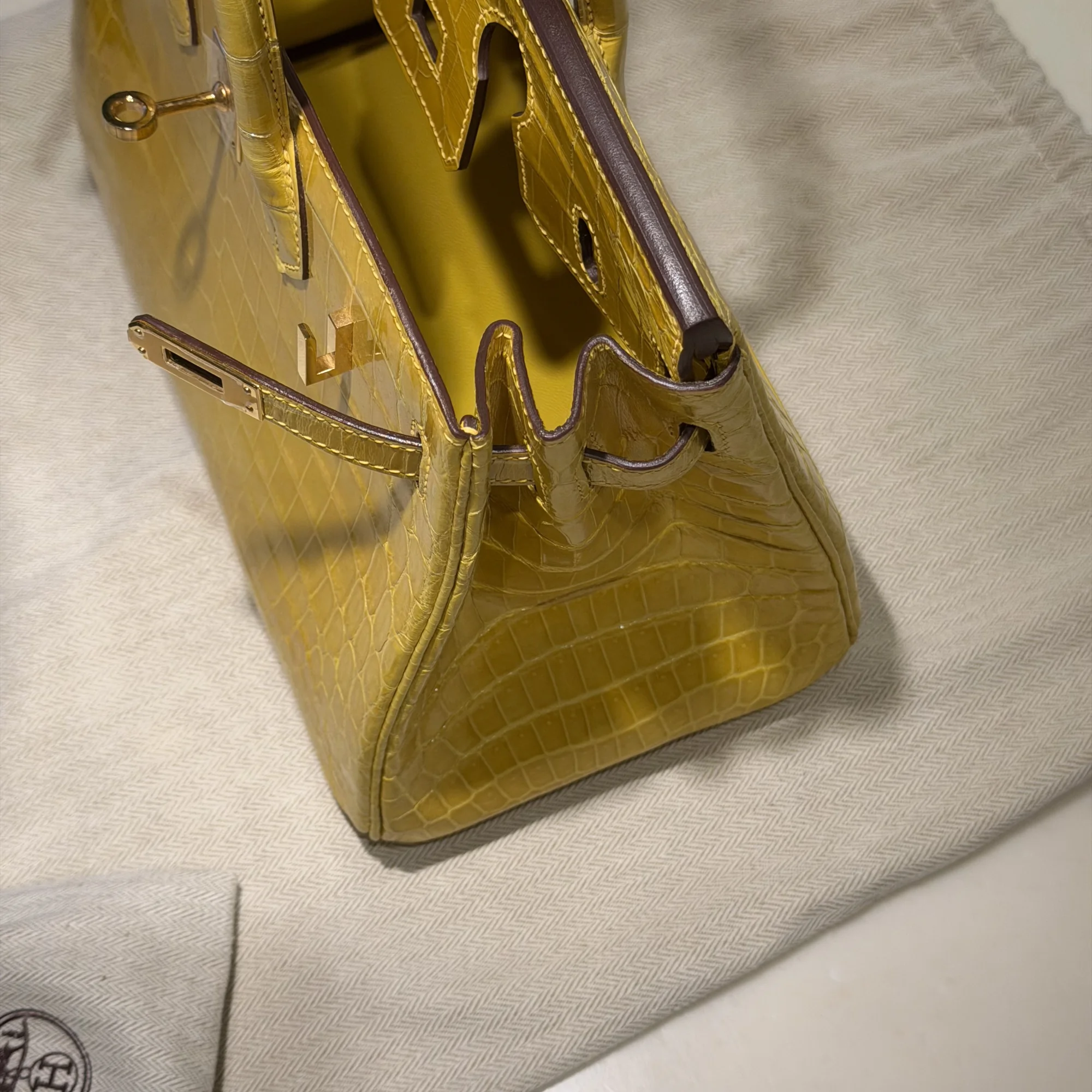 Hermes Birkin 25 Crocodile Niloticus GHW миниатюра 5