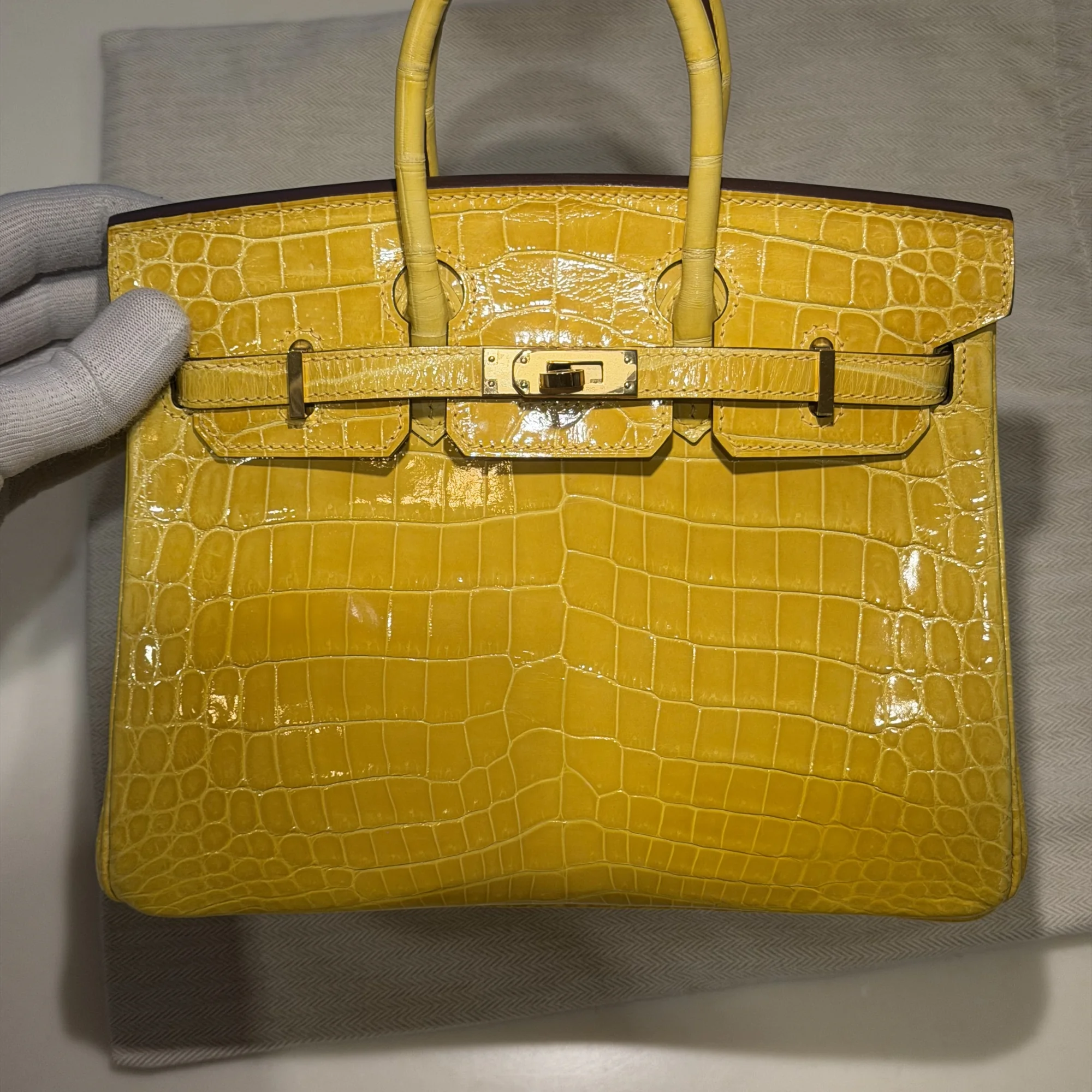 Hermes Birkin 25 Crocodile Niloticus GHW миниатюра 9