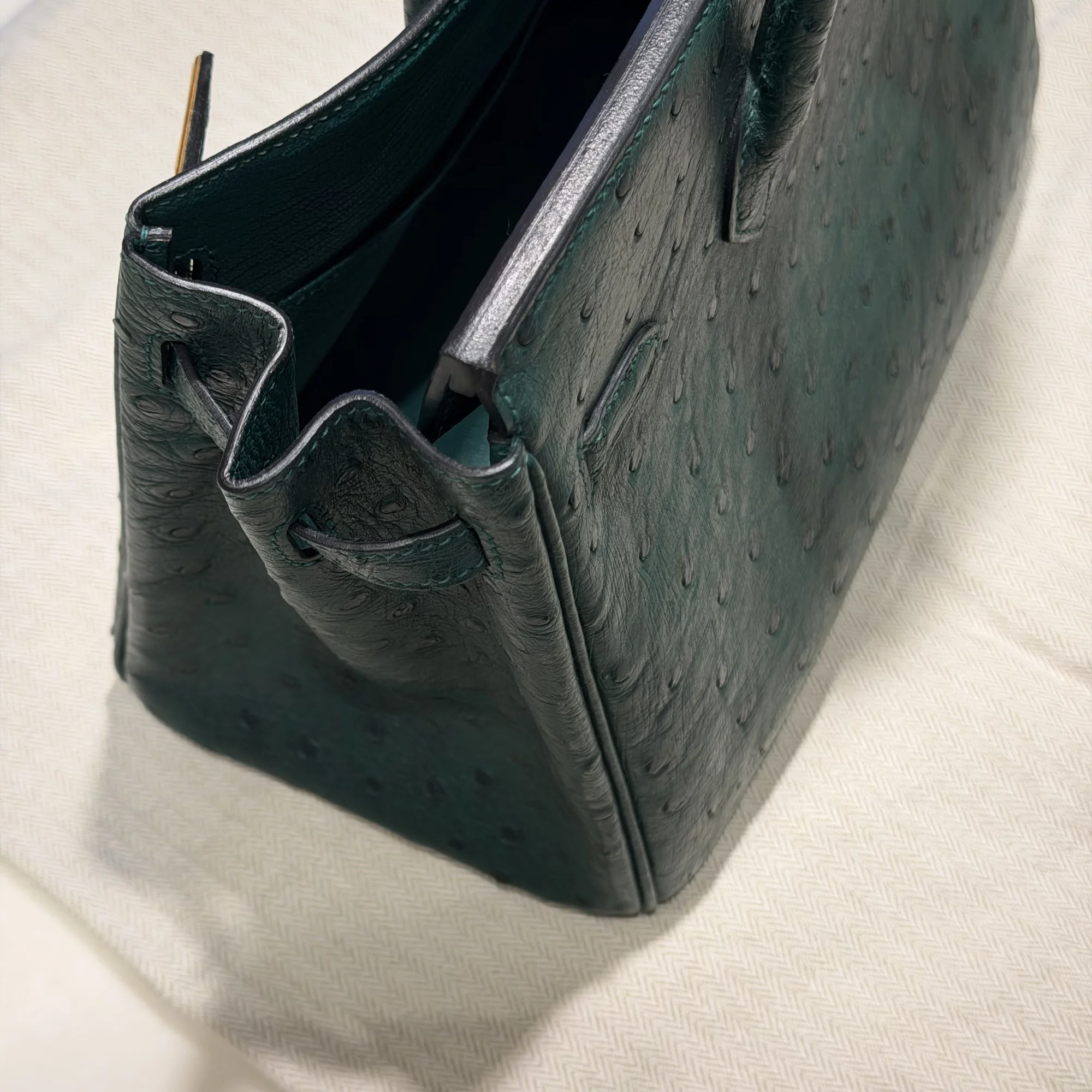 Hermes Birkin 25 Ostrich Leather GHW миниатюра 3