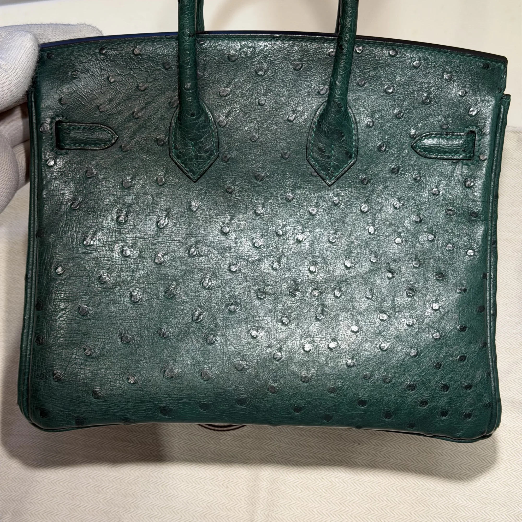 Hermes Birkin 25 Ostrich Leather GHW миниатюра 8