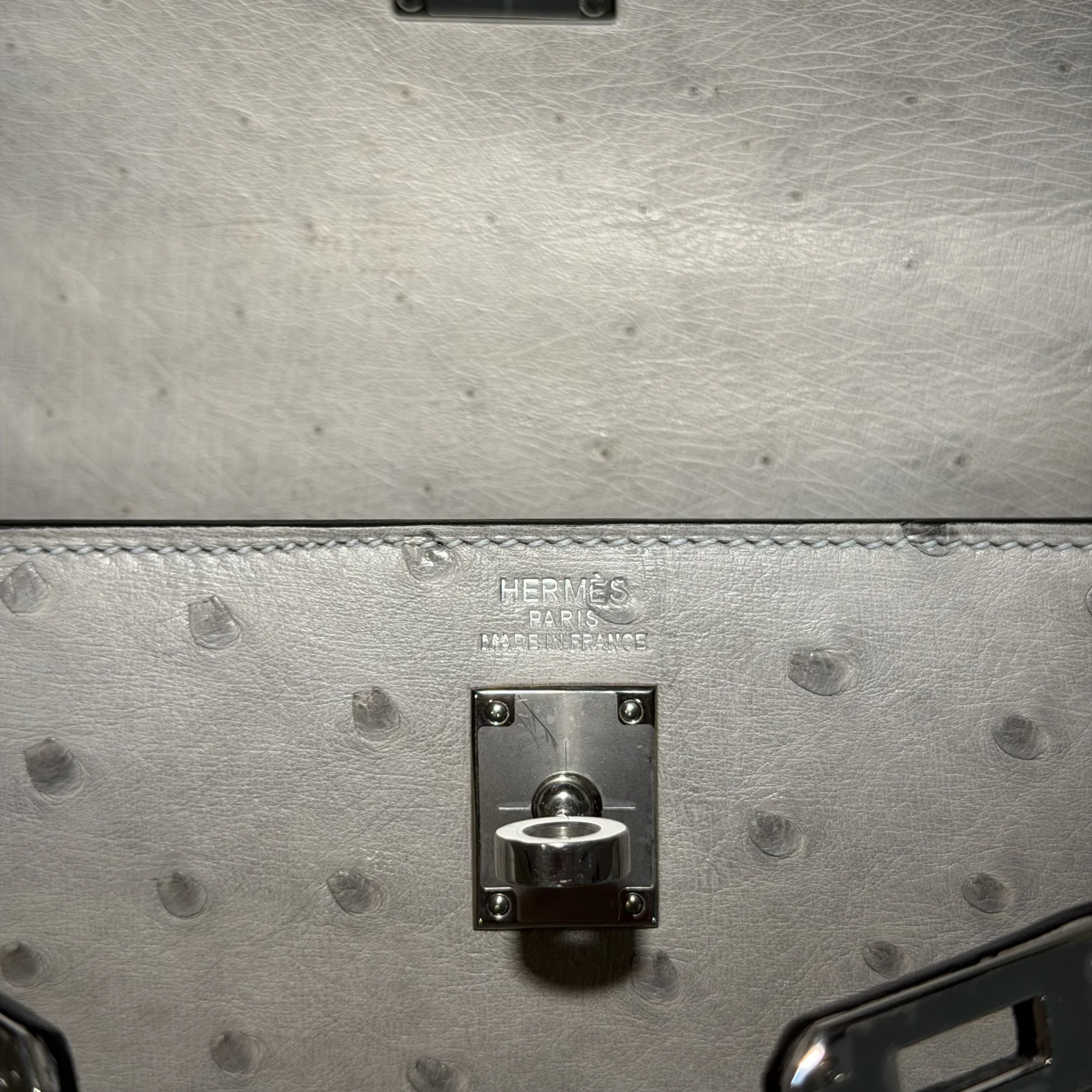 Hermes Kelly 25 Ostrich Leather PHW миниатюра 7