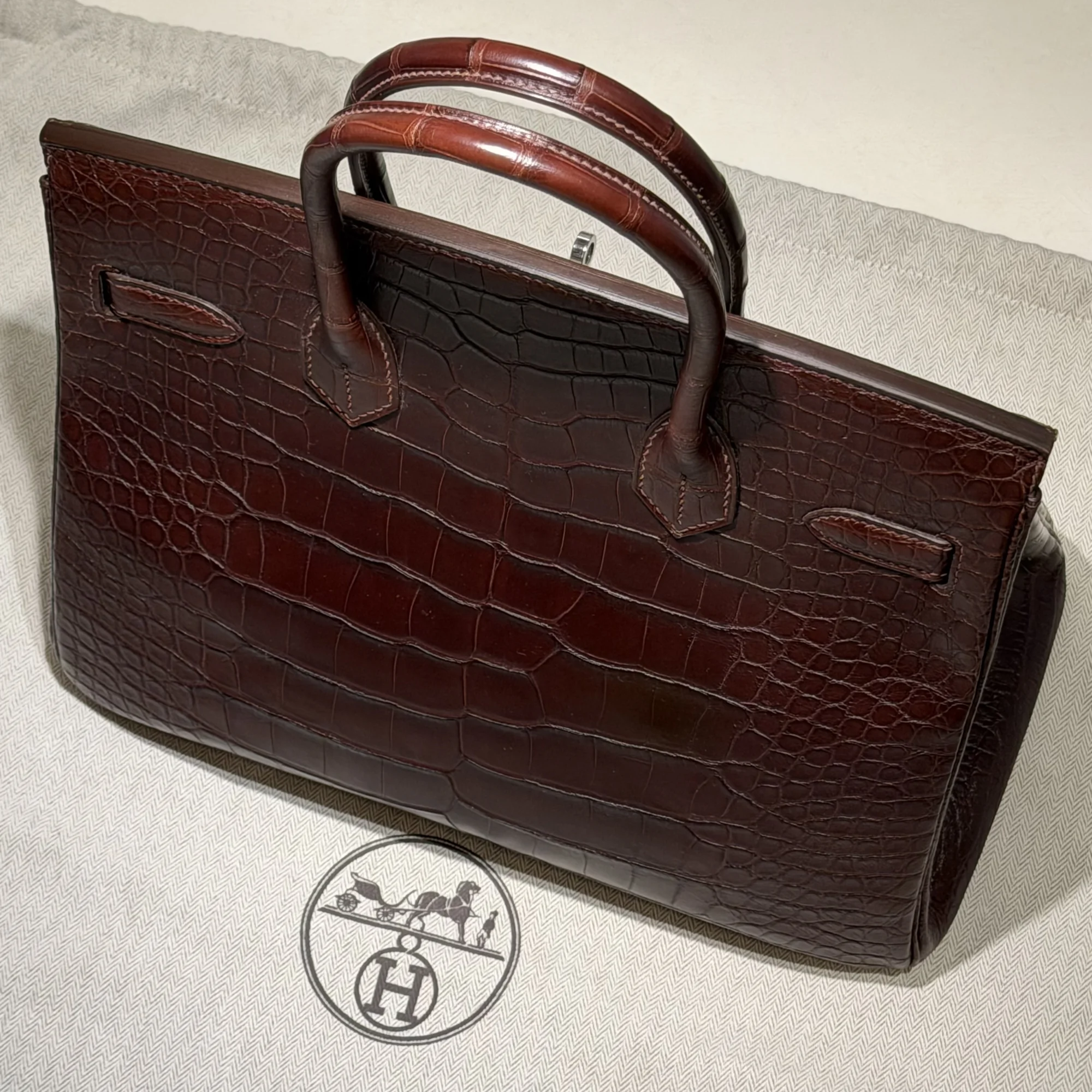 Hermes Birkin 30 Alligator Crocodile Leather PHW миниатюра 10