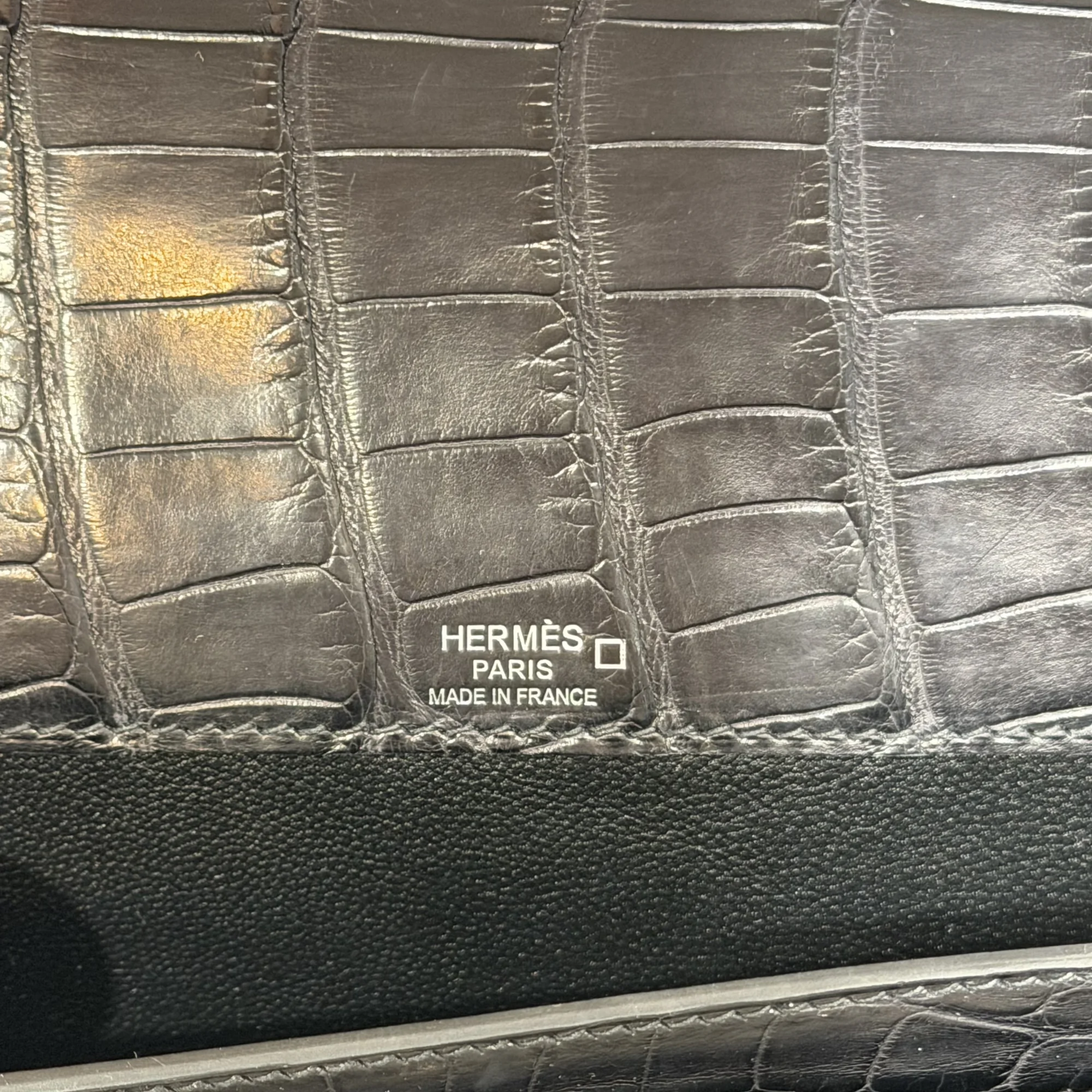 Hermes Kelly 25 Depeches Alligator Crocodile Leather PHW миниатюра 8