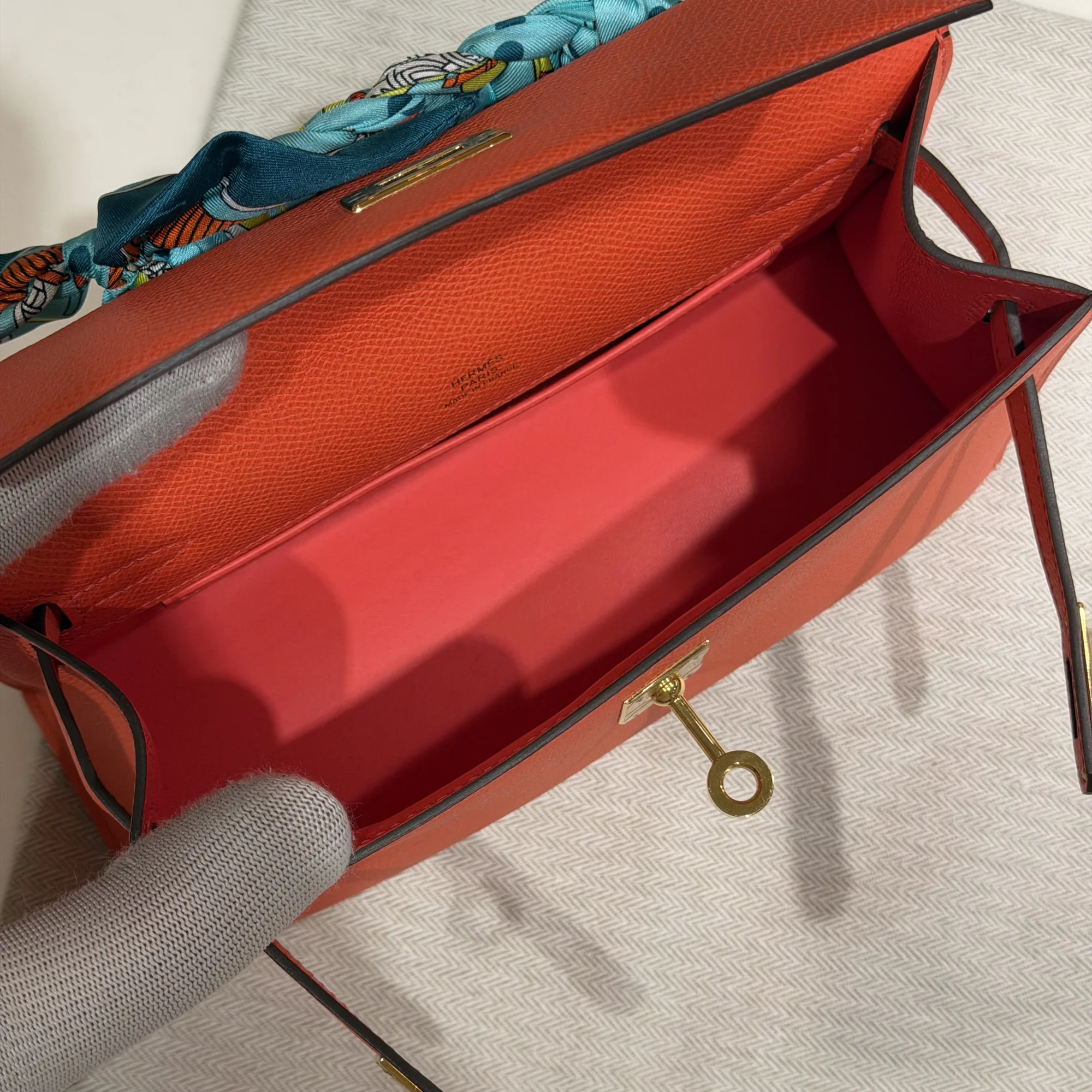Hermes Kelly Pochette 22 Epsom Leather GHW миниатюра 5