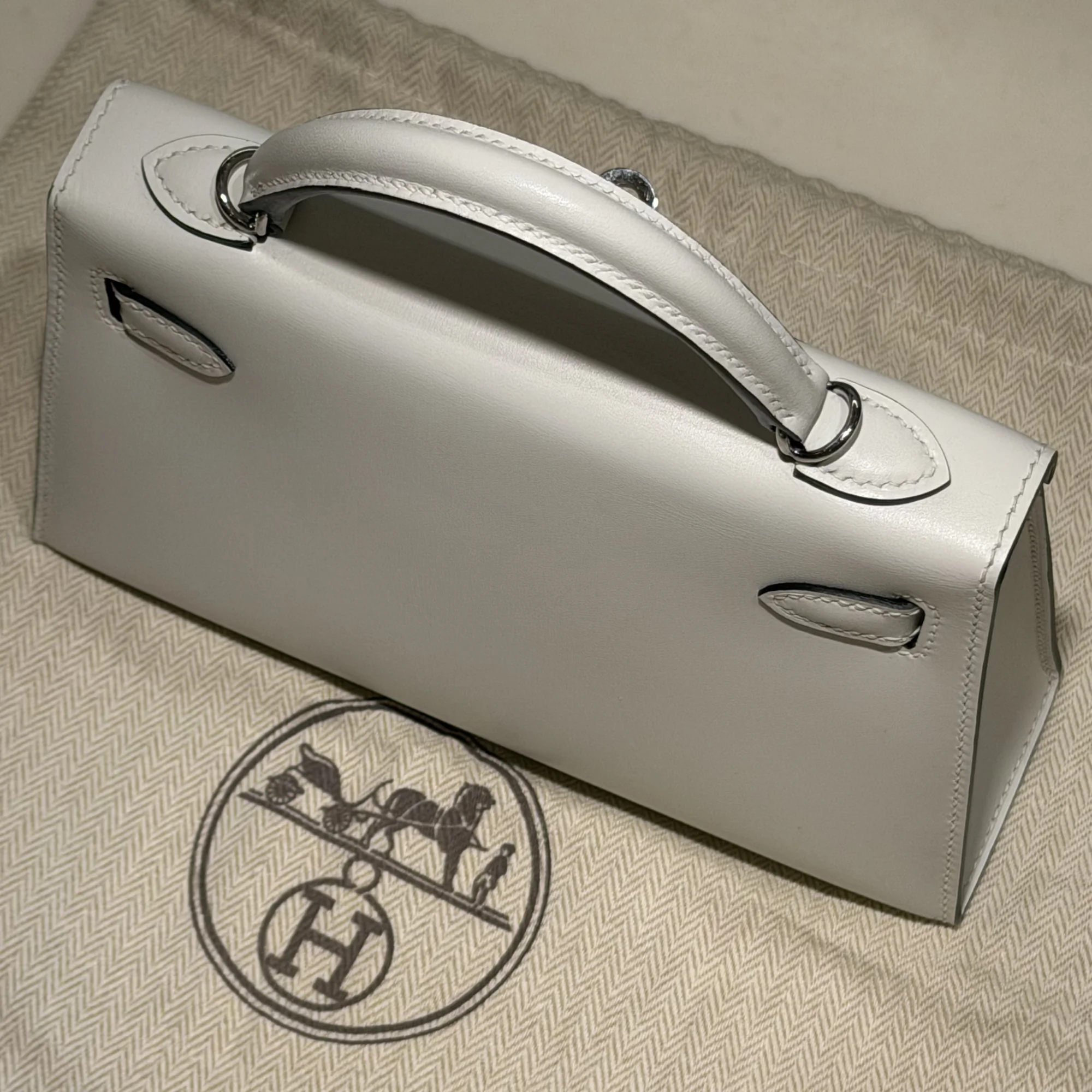 Hermes Mini Kelly 19 Box Leather PHW миниатюра 10