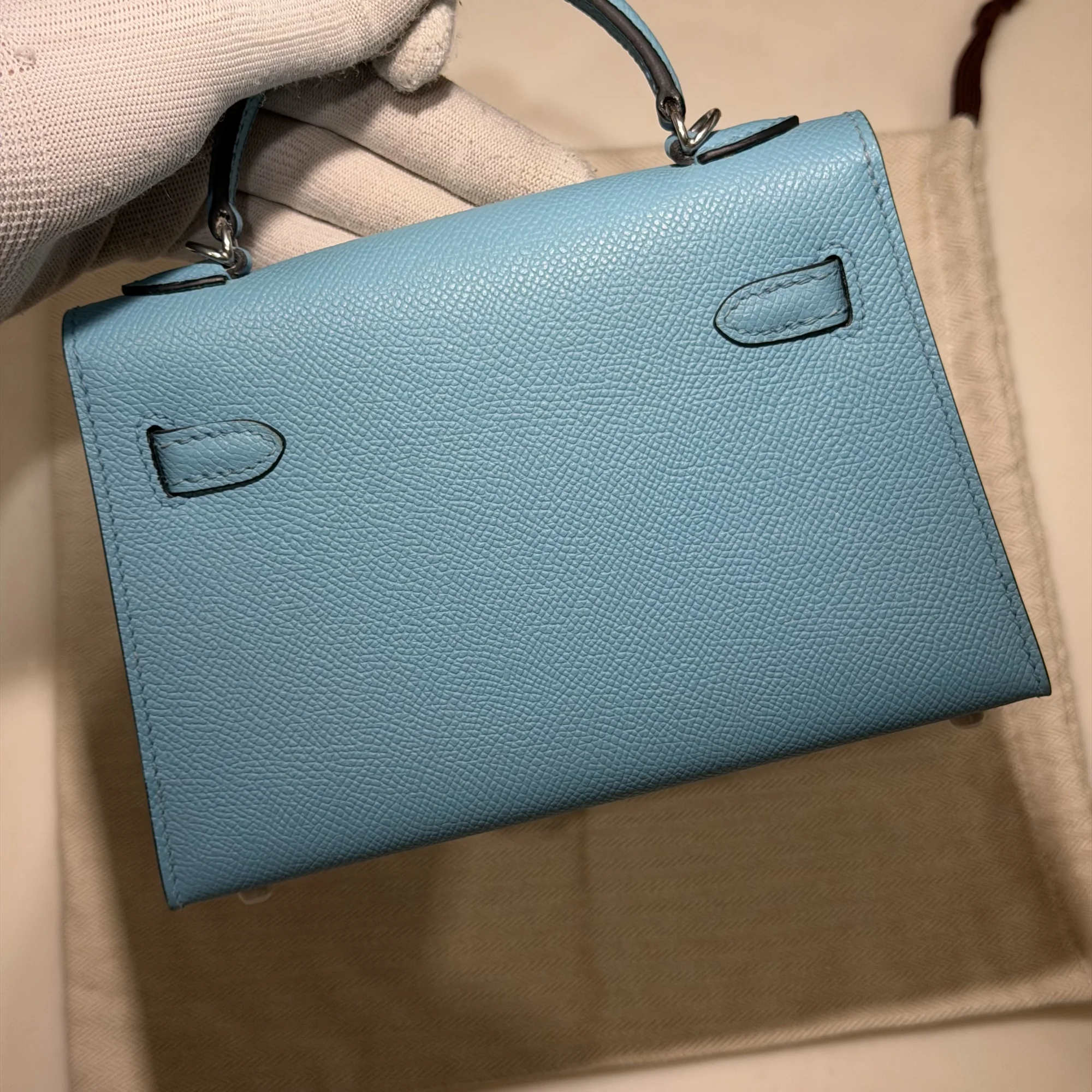 Hermes Mini Kelly 19 Epsom Leather PHW миниатюра 8