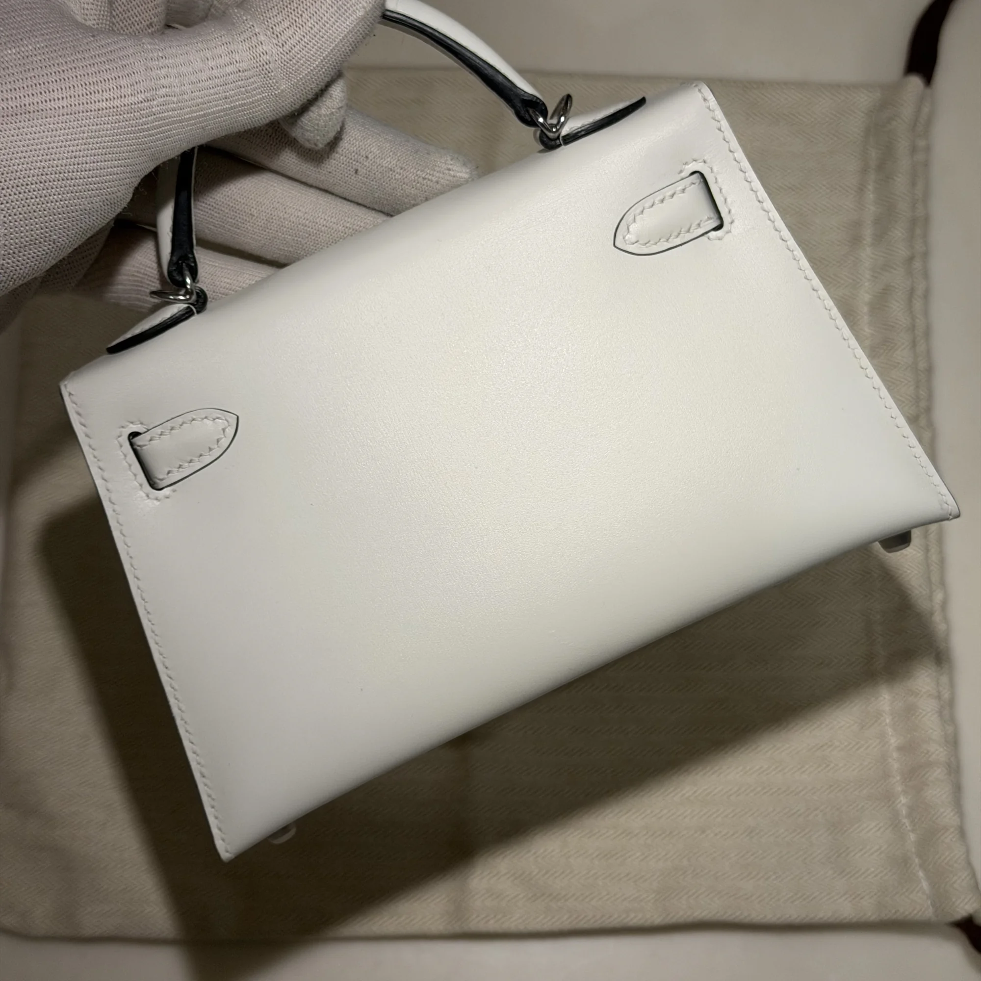 Hermes Mini Kelly 19 Box Leather PHW миниатюра 8