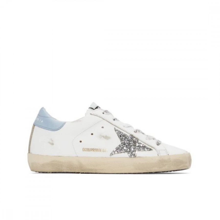 Golden Goose Super Star / Blue heel tab / Голубая пятка