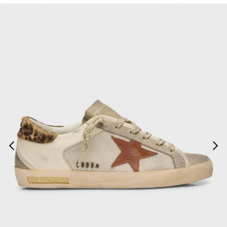 Golden Goose Super Star / Canvas leo tab / Ткань лео пятка