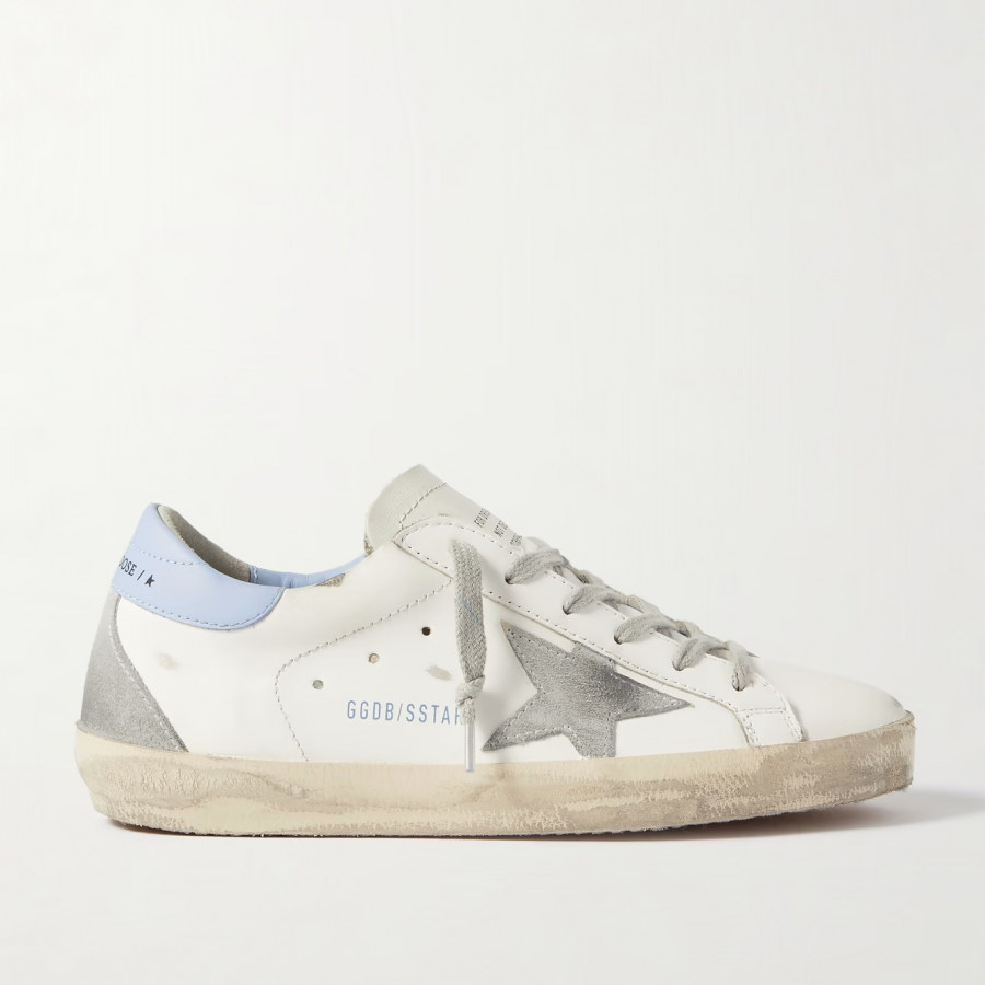 Golden Goose Super Star / Sky Blue hell tab / Голубая пятка
