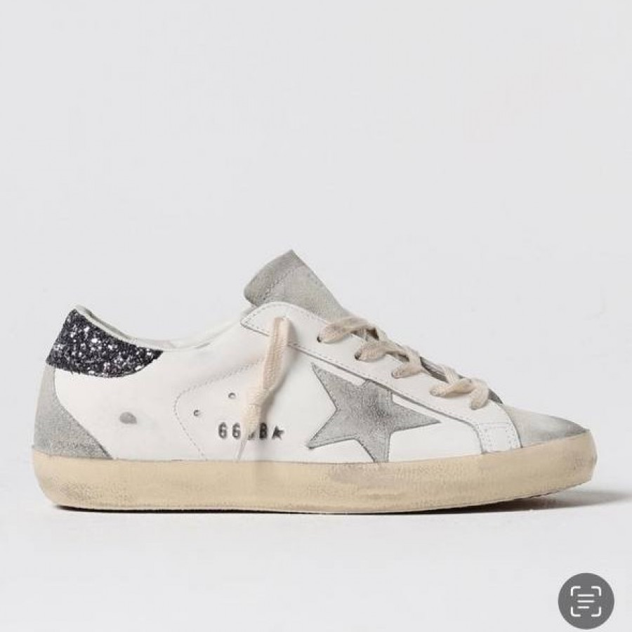 Golden Goose Super Star / Suede Star Glitter Heel Tab / Каскад