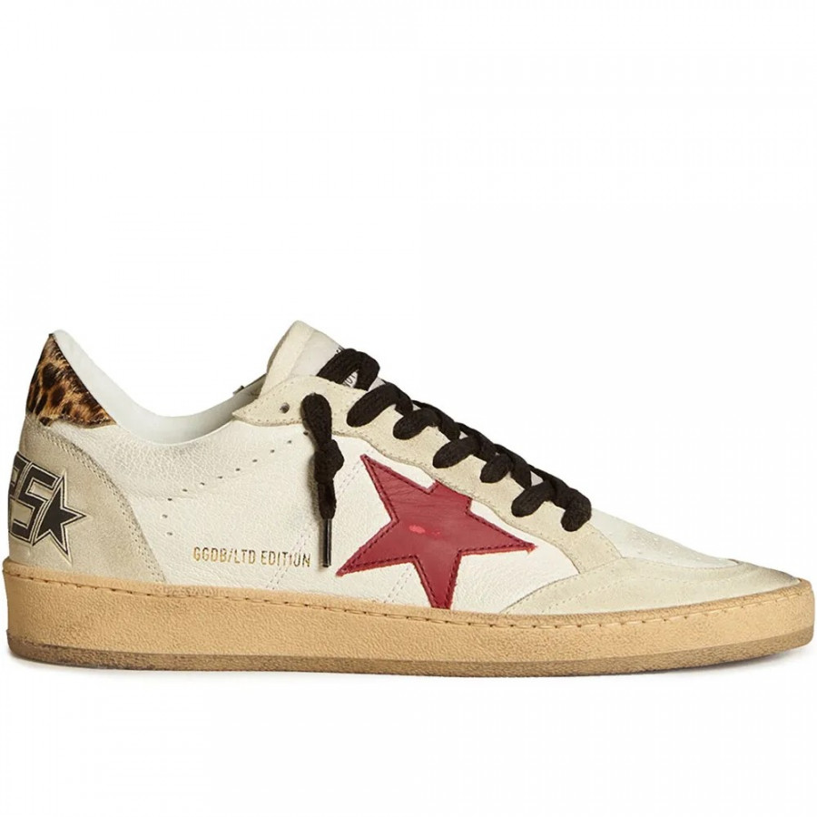 Golden Goose Ball Star / Leopard hell tab / Лео пятка