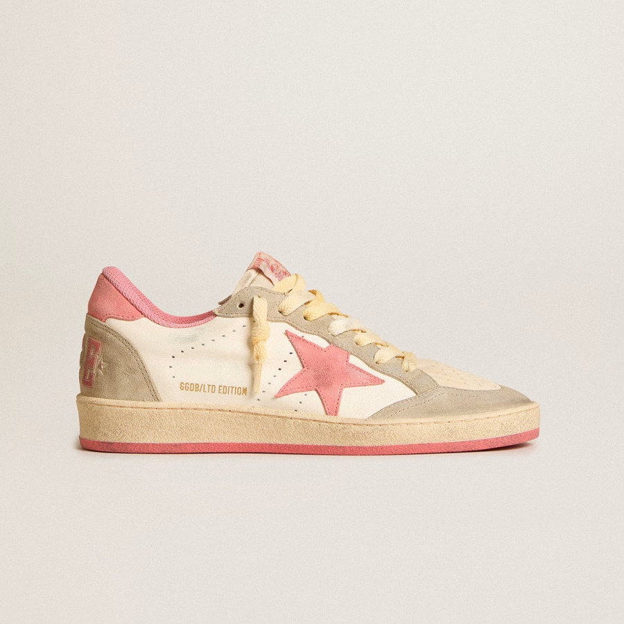 Golden Goose Ball Star / Pink star and heel tab / Розовые