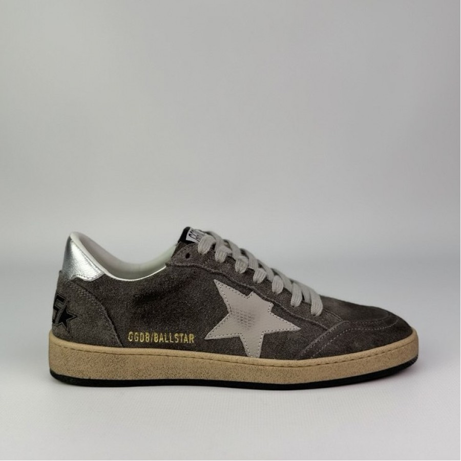 Golden Goose Ball Star / Suede Gray silver heel / Замша серая сер пятка