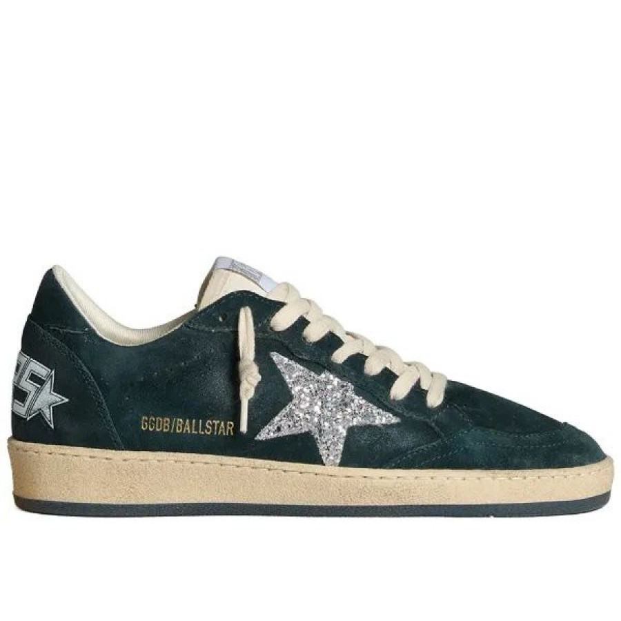 Golden Goose Ball Star / Suede Green / Замша изумруд