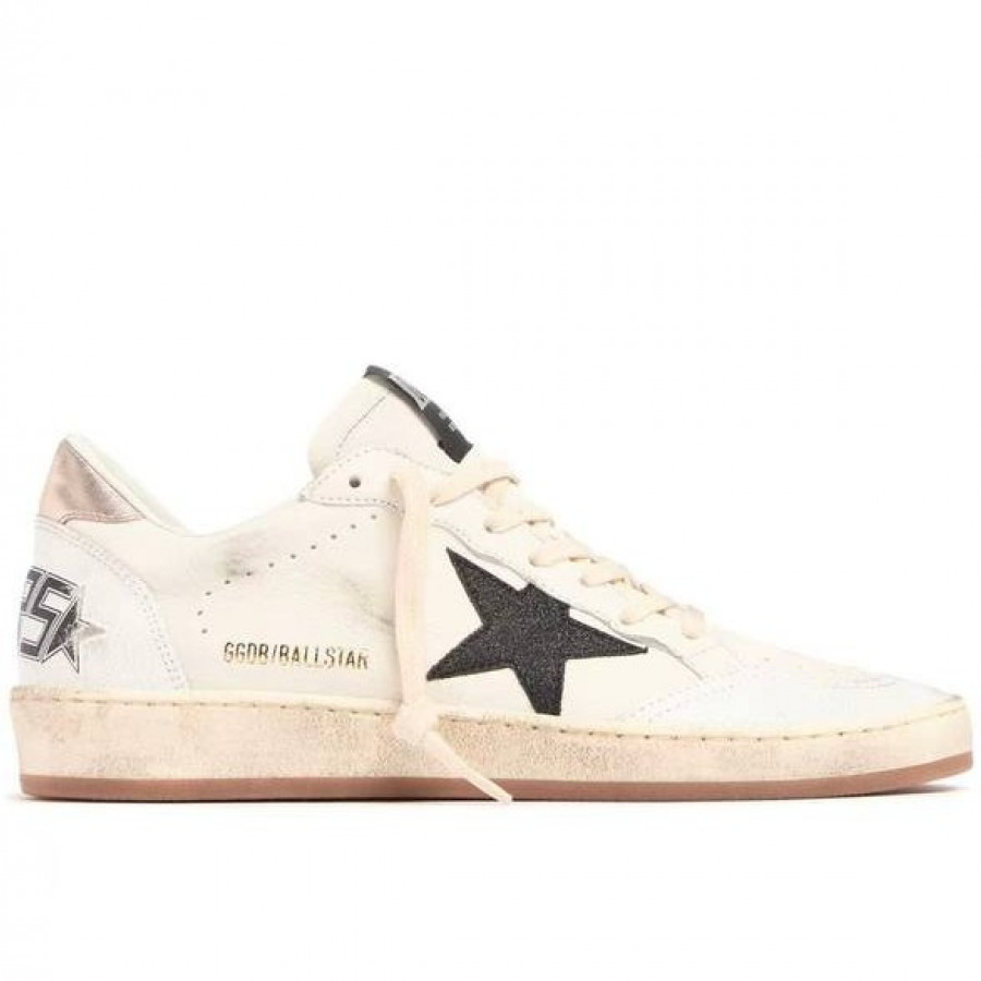 Golden Goose Ball Star / Черная звезда / золото пятка
