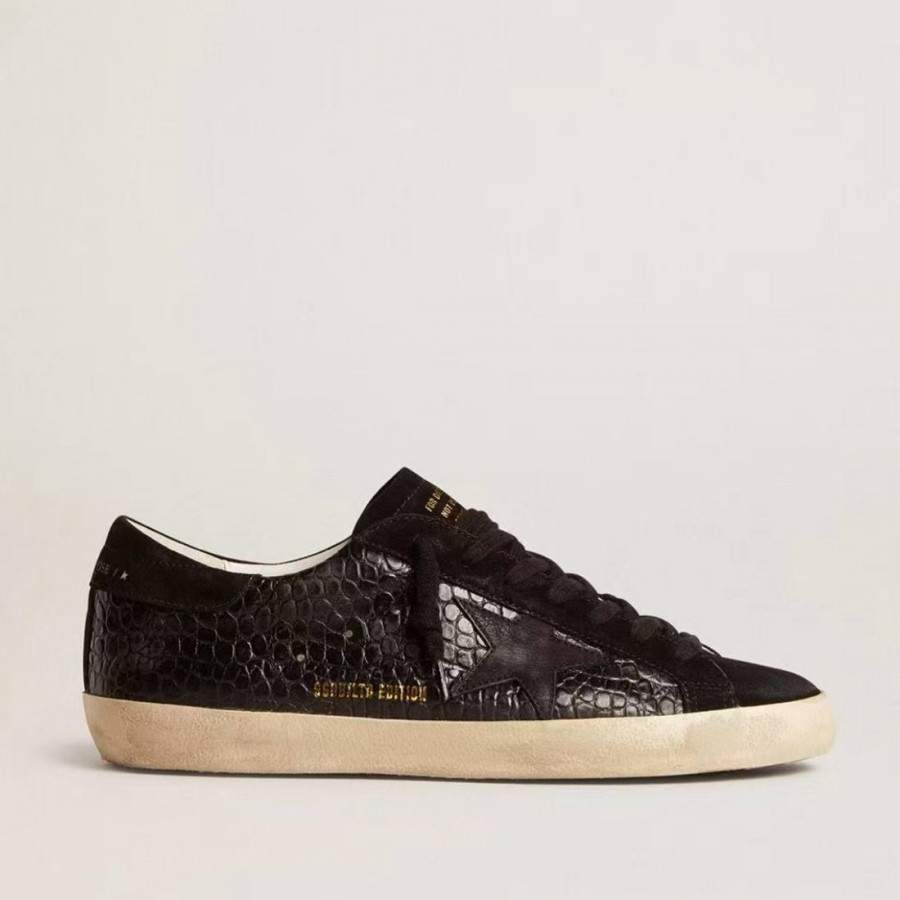 Golden Goose Super Star / Black croco Men /Черный кроко муж