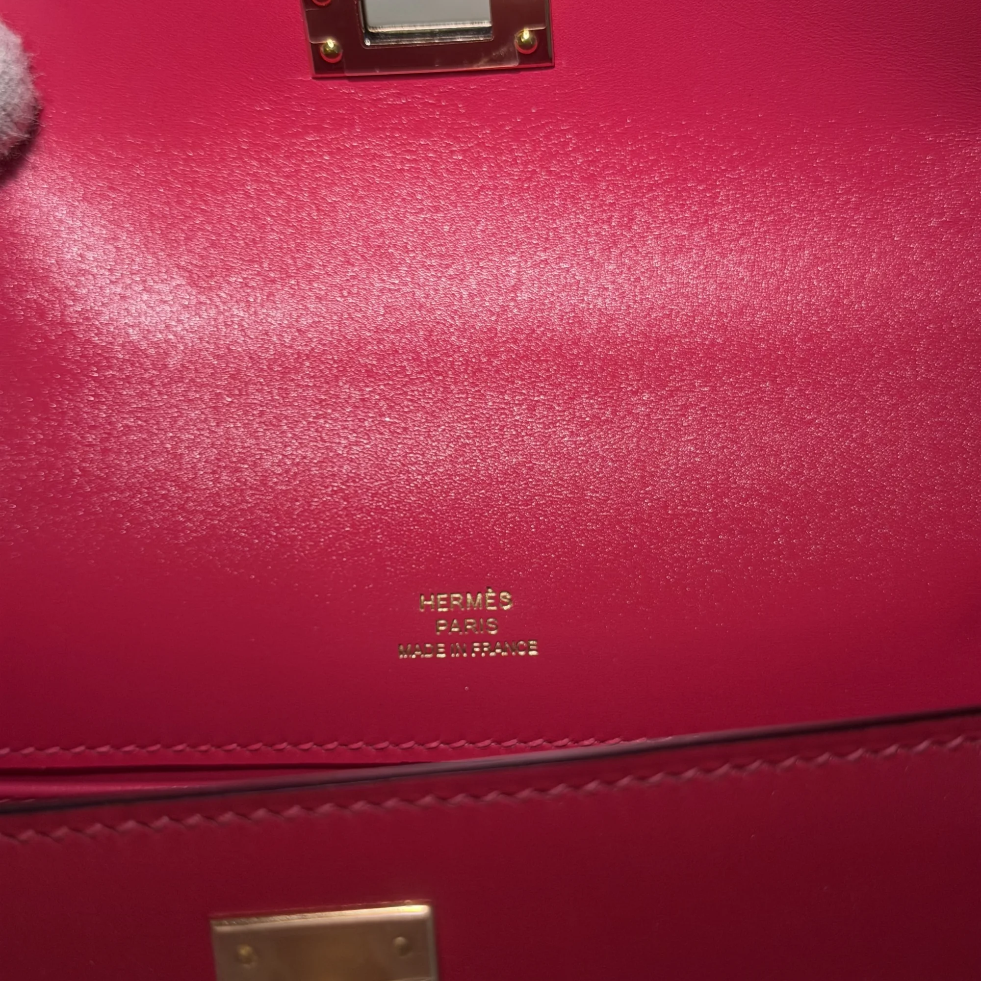 Hermes Kelly Pochette 22 Chèvre Leather GHW миниатюра 7