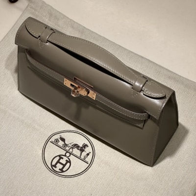 Hermes Kelly Pochette 22 Box Leather Gold