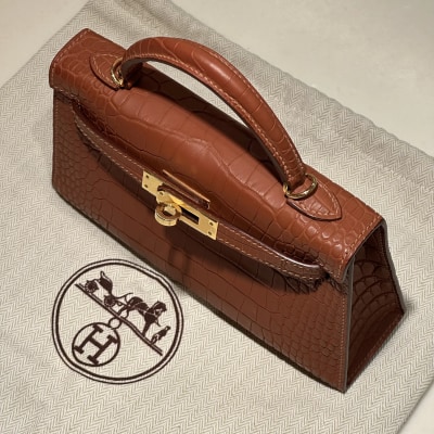 Hermes Mini Kelly 19 Alligator Crocodile Leather