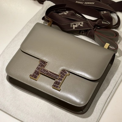 Hermes Constance 24 Box Alligator Crocodile Leather GHW