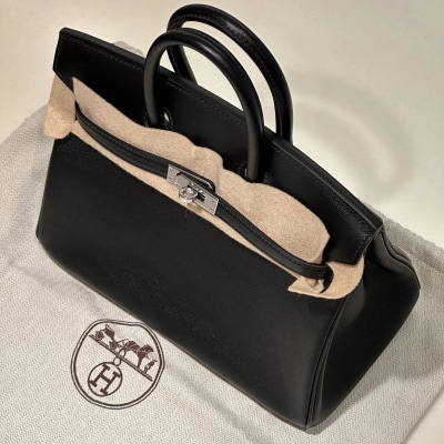 Hermes Birkin 25 Swift Leather Black PHW