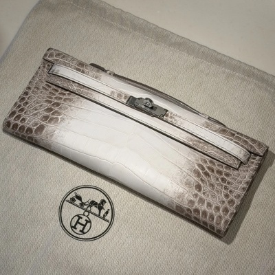 Hermes Kelly Cut Himalaya Crocodile Leather PHW