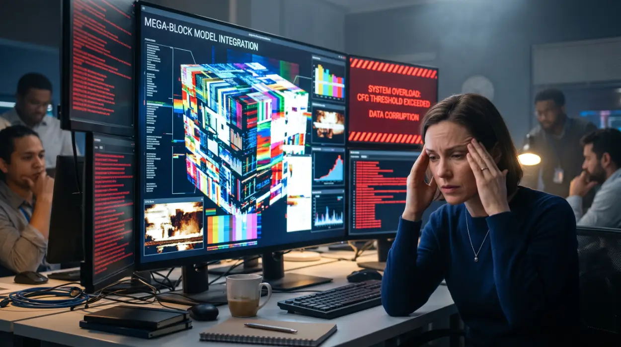 Why the Mega-Block Approach Backfires: CFG Burn