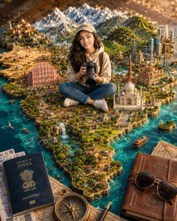 Miniature India: A Photorealistic Diorama of Iconic Landmarks