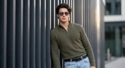 Modern Masculine Editorial: Confident Style Against Architectural Backdrop