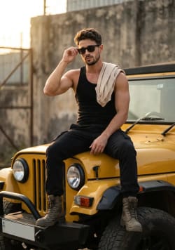  Rugged Industrial Editorial: Athletic Style Atop a Modified Off-Road SUV