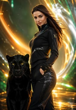 Untamed Power: Luxury Editorial with a Majestic Black Panther