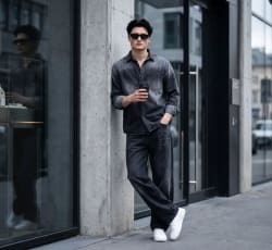  Urban Concrete Editorial: Cool Metropolitan Style in Charcoal Tones