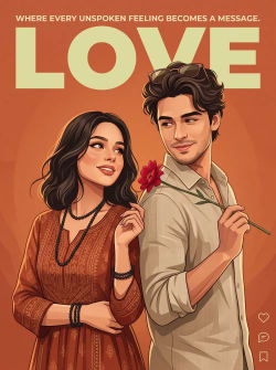 Terracotta Romance: A Vector Poster of Quiet Affection