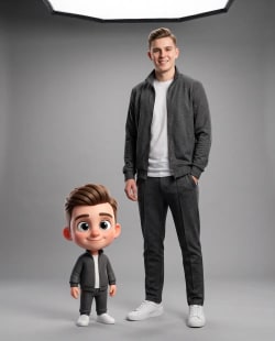  Real Meets Pixar: A Charming Studio Portrait Duo