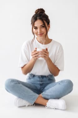 Cozy Morning Calm — A Portrait of Quiet Happiness