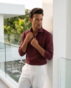 Golden Balcony Elegance — A Portrait of Effortless Luxury
