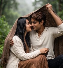 Sheltered in Love – A Quiet Moment in the Rain