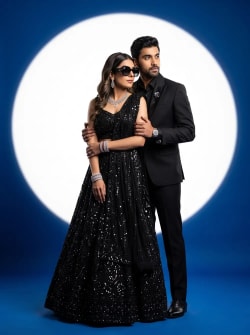 Timeless Elegance – A Royal Couple in Monochrome Glamour