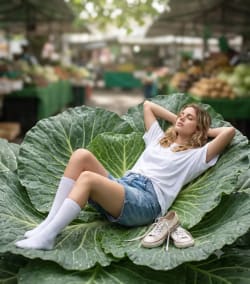 Cabbage Leaf Escape – A Miniature Summer Retreat