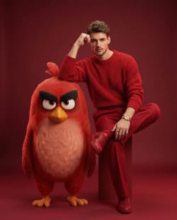 Crimson Cool – A High-Fashion Editorial with Red