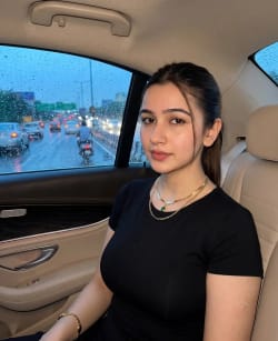 Photorealistic Portrait of Indian Woman in Luxury Car on Rainy Highway