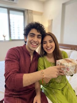 Candid Indian Brother and Sister Raksha Bandhan Smartphone Selfie Photo