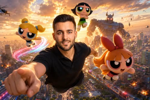 Blockbuster Crossover: Live-Action Hero Soars with Animated Heroines