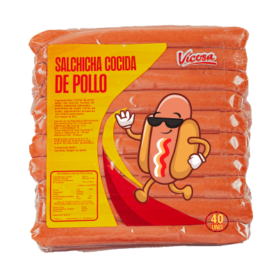 Salchicha cocida de pollo