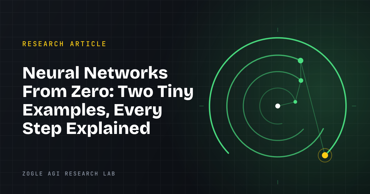 Neural Networks From Zero: Two Tiny Examples, Every Step Explained