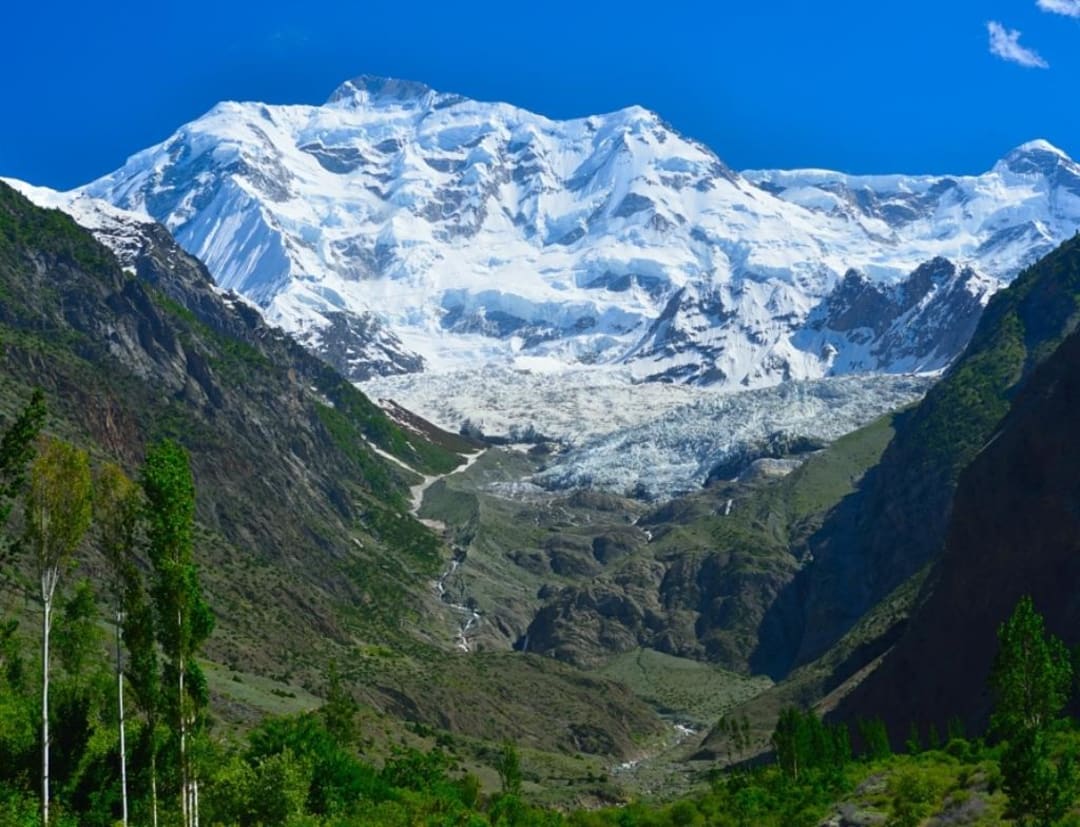 Beautiful mountain landscape of Nagar Valley in Gilgit-Baltistan Pakistan